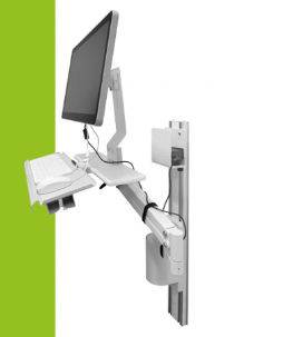 Neigbarer Tragarm - A132GW - Athena Medical - für Monitor / für Chirurgie / wandmontiert