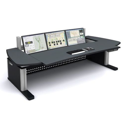 Medizinisch Computer-Arbeitsplatz - synergy® - Extron / Knurr - höhenverstellbar