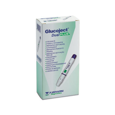 Insulin-Stechhilfestift - Glucoject® Dual PLUS - A. Menarini Diagnostics - für Diabetes / für Humanmedizin / mit variablem Volumen