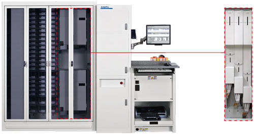 Automatisiertes Dispensersystem / für Medikamente - SP 100 OCC  - ScriptPro - mit 4 Türen / mit Computer