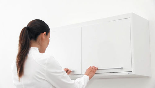 Abstellschrank - P2A - LORAN - für zahnärztliche Instrumente / für Krankenhaus / mit Regal