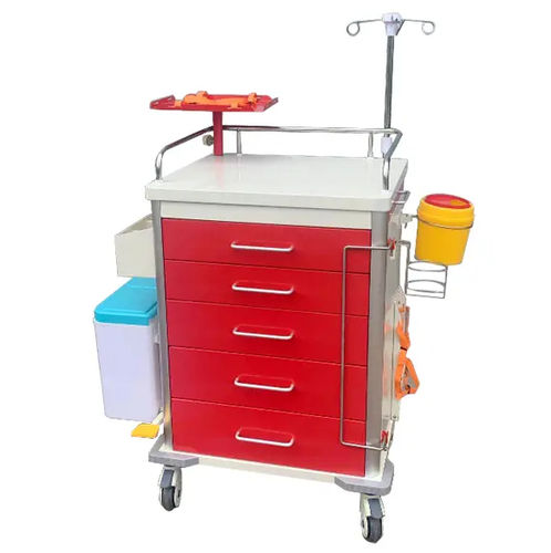 Notfallwagen - PX-TC-850D - Pinxing Medical Equipment - 5 Schubladen / mit Korb / mit Infusionsständer