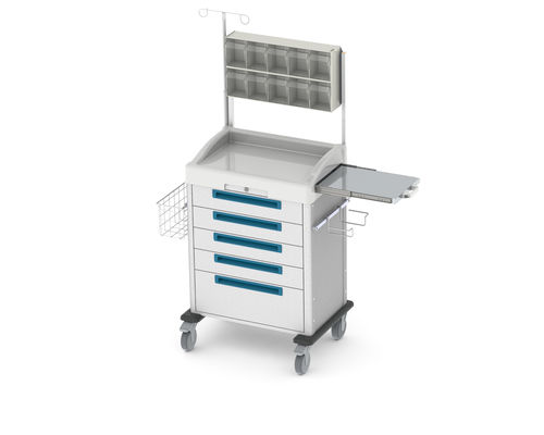 Wagen für Anästhesie - EcoLine - Pegasus Medical Concepts - Notfall / mit Schublade / geschlossen