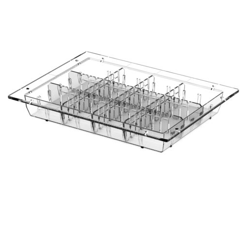 Medizinisches Tablett - Clear Tray - 5X30X40cm - Pegasus Medical Concepts - Polycarbonat / modular