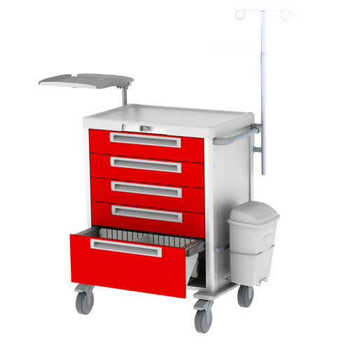 Notfallwagen - CRT-M39-84444 - Pegasus Medical Concepts - chirurgisch / medizinisch / für Kliniken