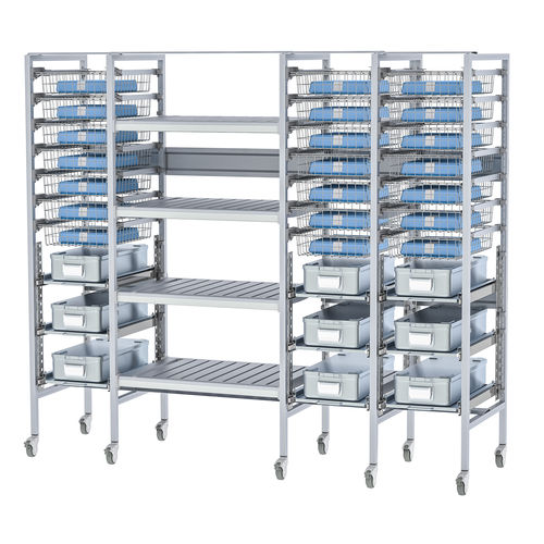Regal / 4 Regalbretter - Pegasus Medical Concepts - für Container / für Körbe / für Apotheken