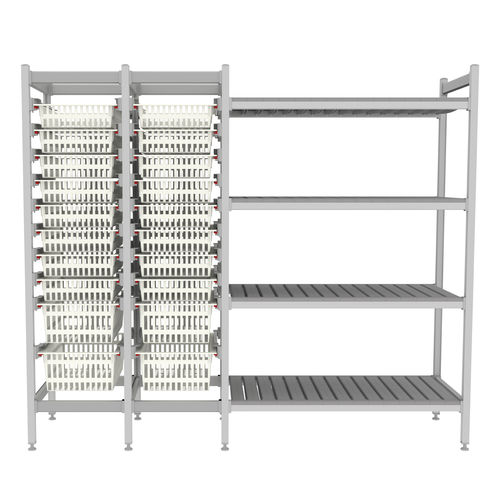 Modulares Regal - TOP SALUS + SHELVES AND BASKETS - Pegasus Medical Concepts - für Apotheken / für Körbe / für Container