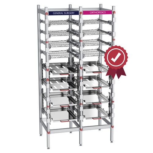 Modulares Regal - SALUS CSSD  - Pegasus Medical Concepts - für Behälter / Sterilisation / offene Bauweise