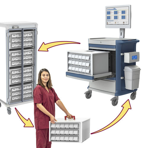 Wagen für Kliniken - Med POLY  - Pegasus Medical Concepts - für Tierarztpraxis / Mehrzweck / Medikamente