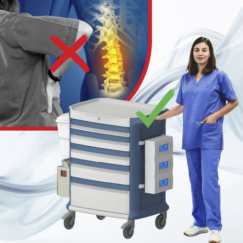 Medizinischer Wagen - Poly - Pegasus Medical Concepts - für medizinische Geräte / für medizinische Bildschirme / Mehrzweck