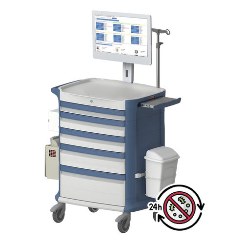 Pflegewagen - POLY AIO 41" - Pegasus Medical Concepts - für Kliniken / für Medikamente / Vielzweck