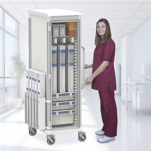 Medizinischer Wagen - Cath &amp; Supply - Pegasus Medical Concepts - für sterile Materialien / für Endoskopie / für Transport
