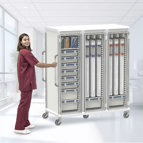 Medizinischer Wagen - 6 Cath &amp; Supply - Pegasus Medical Concepts - für sterile Materialien / für Endoskope / für Instrumente