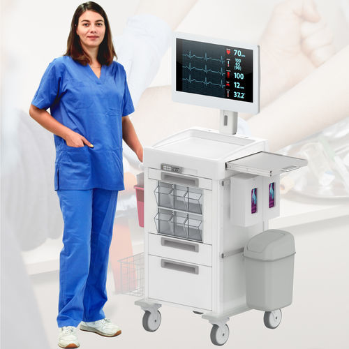 Medizinischer Wagen - ECOLINE 40x40 Phlebotomy All in One - Pegasus Medical Concepts - für sterile Materialien / für Kliniken / Labor