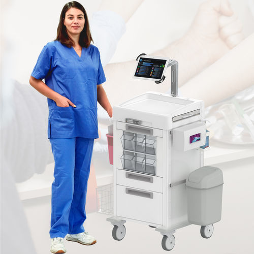 Medizinischer Wagen - ECOLINE 40x40 Phlebotomy & Tablet - Pegasus Medical Concepts - für Kliniken / Labor / für Instrumente