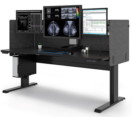 Computer-Arbeitsplatz / Diagnose - Phoenix II - Double Black Imaging - für Radiologie / mobil