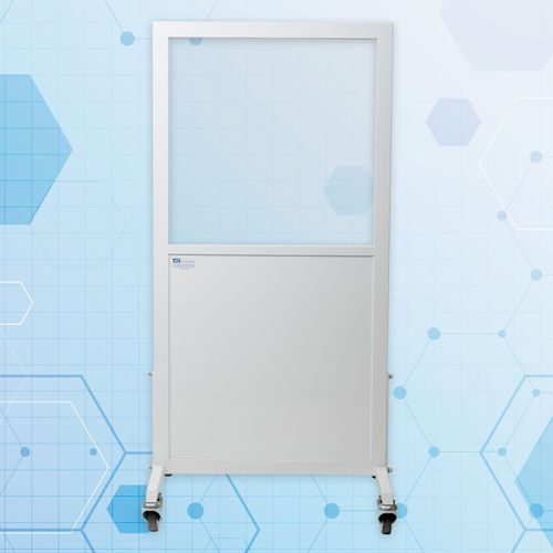 Röntgenstrahlen-Strahlenschutzschild - MIE - mobil / mit Fenster / 1,50 mm
