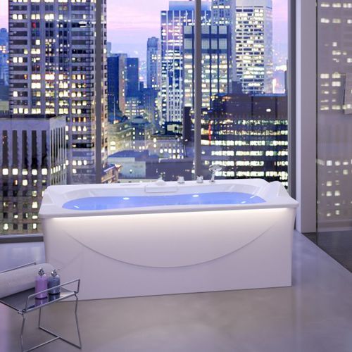 Badewanne für Wassermassage / mit Chromatherapie-Lampen - Vis à Vis 1000 - Trautwein - mit Sonotherapie-Lautsprechern