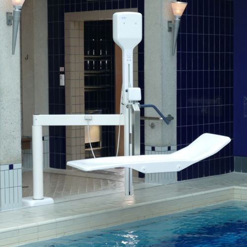 Elektrischer Patientenlifter - Pooli - Trautwein - bodenstehend / für Pool / Hub