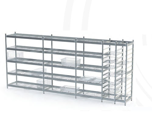 Modulares Regal - Nuova BN - für Behälter / für Körbe / Edelstahl
