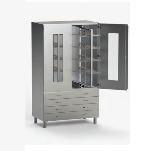 Abstellschrank - 504ESDR  - Nuova BN - für Krankenhaus / mit Tür / mit Regal