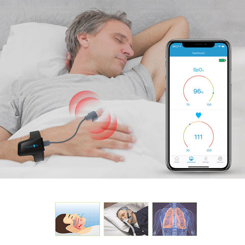 Handgelenk Pulsoximeter - checkme o2 max - Viatom by Lepu - CPAP-Therapie / für häusliche Krankenpflege / für Schlafapnoe