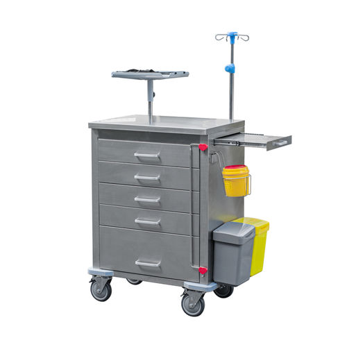 Pflegewagen - BIE018S - BiHealthcare - Aluminium / mit Schublade / mit Regal