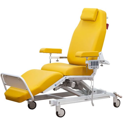 Elektrischer Hämodialysesessel - BIHA500E - BiHealthcare - dreiteilig / auf Rollen / höhenverstellbar