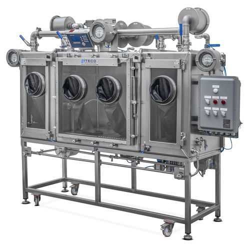 Isolator für die Pharmaindustrie - Isolatore 'Ex' - ITECO Engineering Italy - Isolier / zum Entleeren von Fässern / für Gefahrstoffe