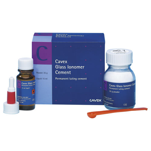 Dentalkleber für Dentalinlays - Glass lonomeer  - Cavex Holland BV - für Dentalonlays / für kieferorthopädische Ringe / für Zahnbrücken