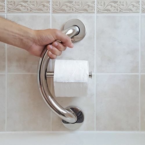 Haltebügel für Bad - PLUS-TP - HealthCraft Products - für Toilette / wandmontiert / Edelstahl