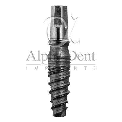 Konisches Zahnimplantat - Integral - Alpha Dent Implants - Titan / mit Außenverbindung / einteilig