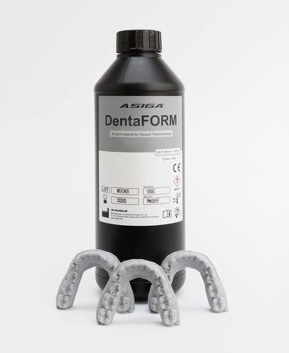 Zahnmedizinisches Material / Harz - DentaFORM - ASIGA - für therapeutische Schienen / für Sportler-Mundschutz / flüssig