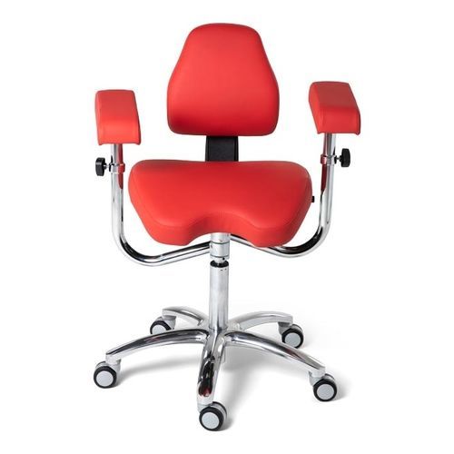 Stuhl mit Armlehnen - BackUp - Back Quality Ergonomics - auf Rollen / hydraulisch / ergonomisch