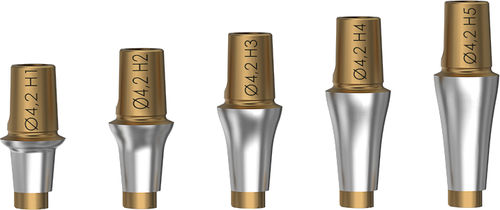 Implantat-Abutment / Titan - Kontact, Kontact S®  - BIOTECH DENTAL - mit Innenverbindung / gerade / kurz