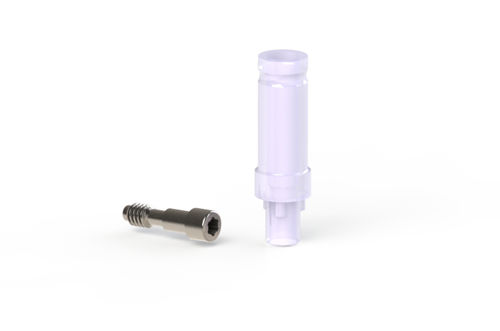 Implantat-Abutment / mit Außenverbindung - DENTEO - BIOTECH DENTAL - gerade / Fertig