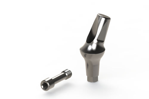 Implantat-Abutment / Titan - DENTEO - BIOTECH DENTAL - mit Außenverbindung / gewinkelt