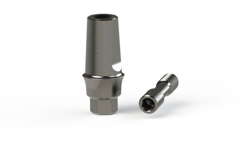 Implantat-Abutment / Titan - DENTEO ZIMMER - BIOTECH DENTAL - mit Außenverbindung / gerade