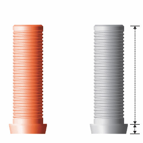 Implantat-Abutment / PMMA - Ext. Plastic UCLA   - Cowellmedi - mit Außenverbindung / äußeres Sechseck / gerade