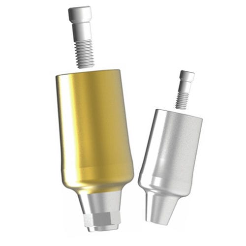 Implantat-Abutment / Titan - Sub. Milling  - Cowellmedi - inneres Sechseck / gerade / Schrauben