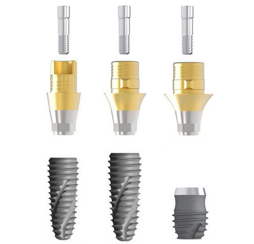 Zylindrisches Implantat-Abutment - Sub. Hybrid S Ti-Base - Cowellmedi - Titan / konisch / inneres Sechseck