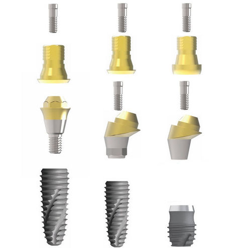 Implantat-Abutment / Titan - Sub. Multi Hybrid Ti-Base - Cowellmedi - mit Innenverbindung / mit Außenverbindung / intern konisch