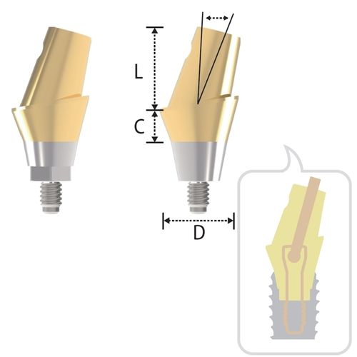 Konisches Implantat-Abutment - Sub. Beauty-up  - Cowellmedi - Titan / mit Innenverbindung / konisch