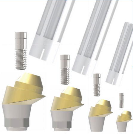 Implantat-Abutment / Titan - Sub-N. Multi A   - Cowellmedi - mit Außenverbindung / gerade / gewinkelt