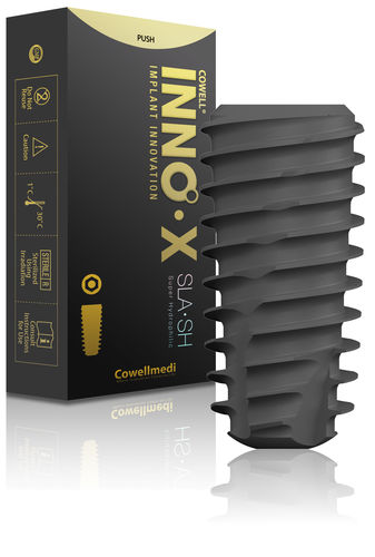 Zylindrisches Zahnimplantat - INNO X - Cowellmedi - Titan / gerade