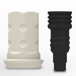 Implantat-Abutment / Titan - ZERAMEX® P6 - Dentalpoint AG - PEEK / mit Außenverbindung / gerade