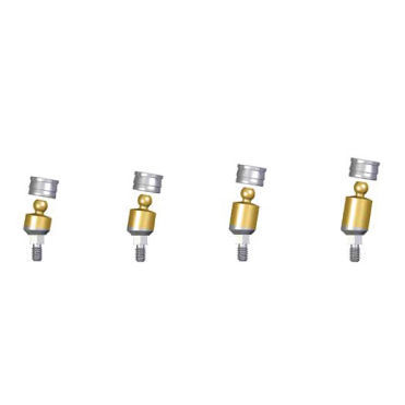 Implantat-Abutment / Edelstahl - BMA series - Dentin Implants Technologies LTD - mit Innenverbindung / Kugel / gewinkelt