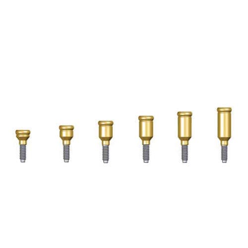 Implantat-Abutment / mit Innenverbindung - WCM series - Dentin Implants Technologies LTD - gerade / Schrauben