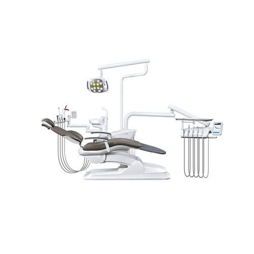 Dentaleinheit mit flexiblem Kopfstück - ZA-208E - Foshan Ziann Medical Apparatus Co., Ltd - mit seitlichem Instrumententräger / mit Licht / mit LED-Licht