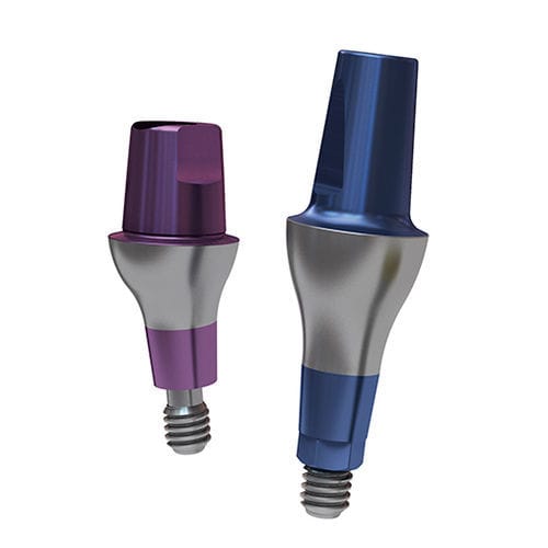 Implantat-Abutment / Titan - In-Kone® - Global D - mit Innenverbindung / gewinkelt / Schrauben